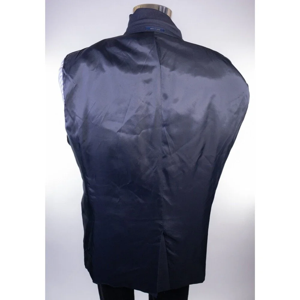 Club Room Charter Club Blazer Sz 48L Navy Gold Button Wool 2 Button Blazer Coat